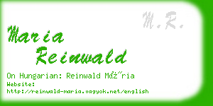 maria reinwald business card